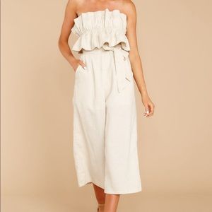 Cream Jumpsuit. NWT